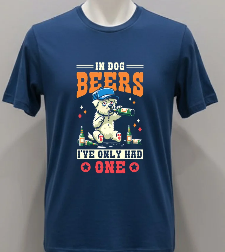 In Dog Beers I Ve Only Had One Shirt - navy-shirt In Dog Beers Ive Only Had One Shirt Navy Shirt