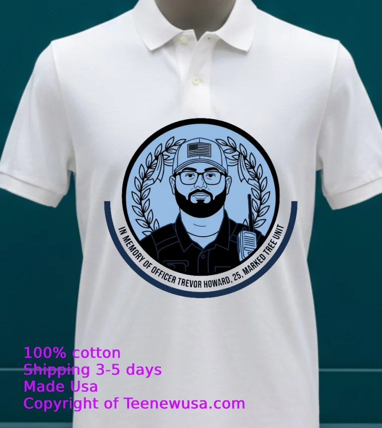 In Memory Of Officer Trevor Howard, 25, Of The Marked Tree Unit T Shirt - white-t-shirt 23 In Memory Of Officer Trevor Howard 25 Of The Marked Tree Unit T Shirt White T Shirt 23 1