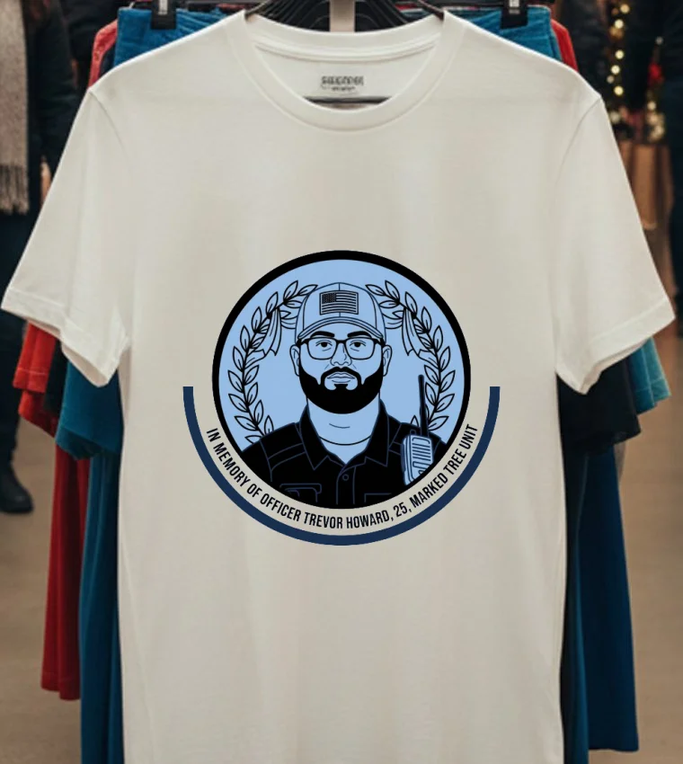 In Memory Of Officer Trevor Howard, 25, Of The Marked Tree Unit T Shirt - white-t-shirt In Memory Of Officer Trevor Howard 25 Of The Marked Tree Unit T Shirt White T Shirt 4