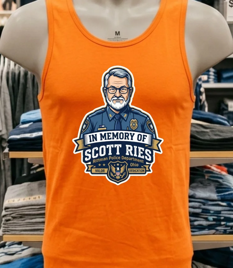 In Memory Of Scott Ries (54), A Police Officer With The Rittman Police Department In Ohio T Shirt - orange-shirt In Memory Of Scott Ries 54 A Police Officer With The Rittman Police Department In Ohio T Shirt Orange Shirt