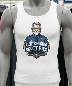 In Memory Of Scott Ries 54 A Police Officer With The Rittman Police Department In Ohio T Shirt White T Shirt 1