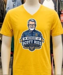In Memory Of Scott Ries (54), A Police Officer With The Rittman Police Department In Ohio T Shirt