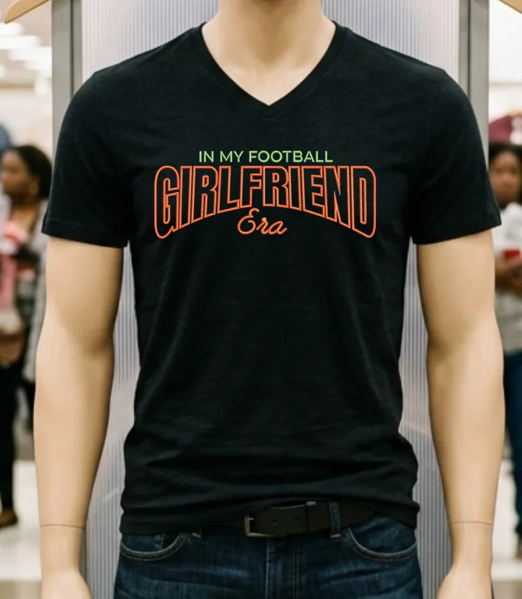 In My Football Girlfriend Era Style Shirt Balck Shirt
