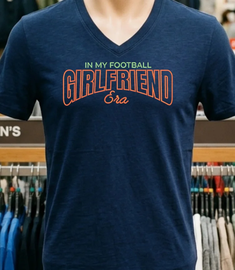 In My Football Girlfriend Era Style Shirt - navy-shirt In My Football Girlfriend Era Style Shirt Navy Shirt