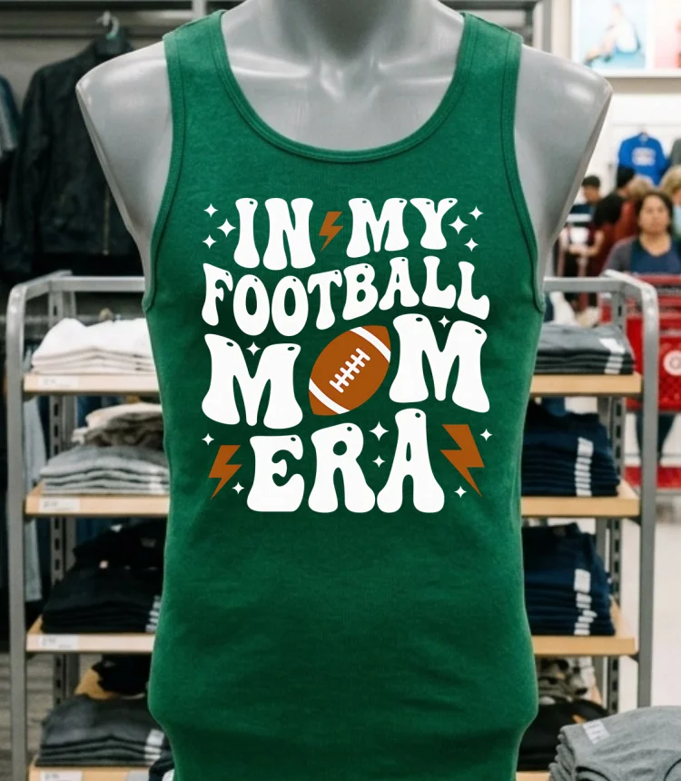In My Football Mom Era Football Season Game Day Shirt - green-shirt In My Football Mom Era Football Season Game Day Shirt Green Shirt
