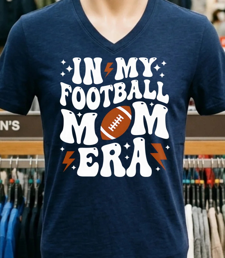 In My Football Mom Era Football Season Game Day Shirt - navy-shirt In My Football Mom Era Football Season Game Day Shirt Navy Shirt