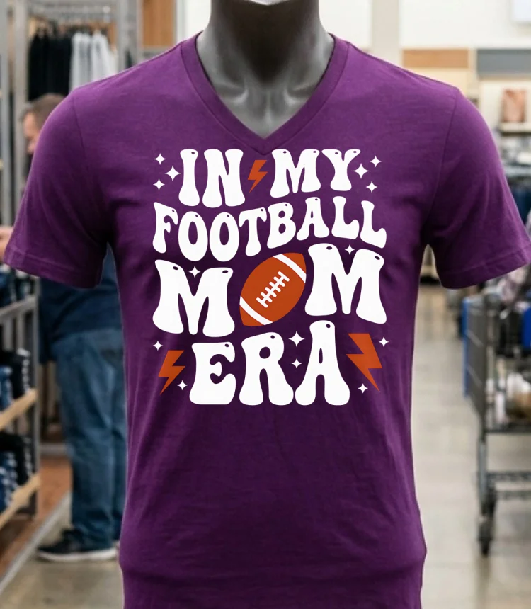 In My Football Mom Era Football Season Game Day Shirt - purple-shirt In My Football Mom Era Football Season Game Day Shirt Purple Shirt