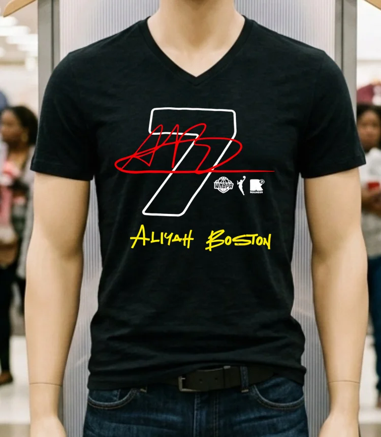 Indiana Fever Aliyah Boston 7 Signature Shirt Balck Shirt