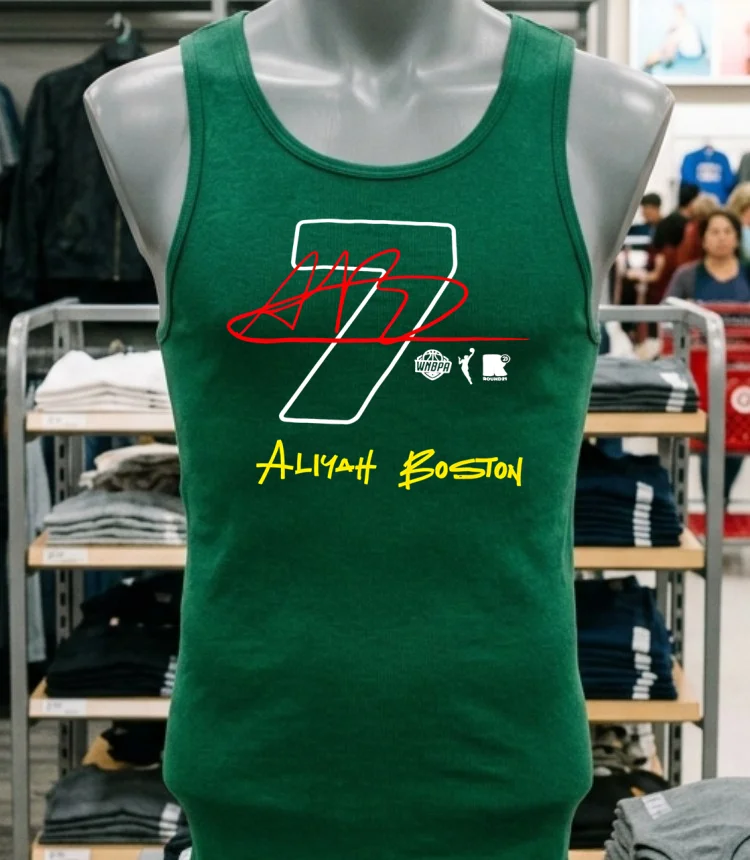 Indiana Fever Aliyah Boston 7 Signature Shirt - green-shirt Indiana Fever Aliyah Boston 7 Signature Shirt Green Shirt