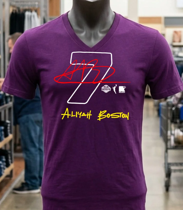 Indiana Fever Aliyah Boston 7 Signature Shirt - purple-shirt Indiana Fever Aliyah Boston 7 Signature Shirt Purple Shirt