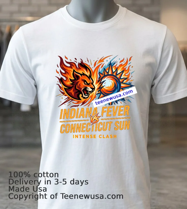 Indiana Fever Vs Connecticut Sun At Gainbridge Fieldhouse Wnba Sport T Shirt - white-t-shirt 3 Indiana Fever Vs Connecticut Sun At Gainbridge Fieldhouse Wnba Sport T Shirt White T Shirt 3