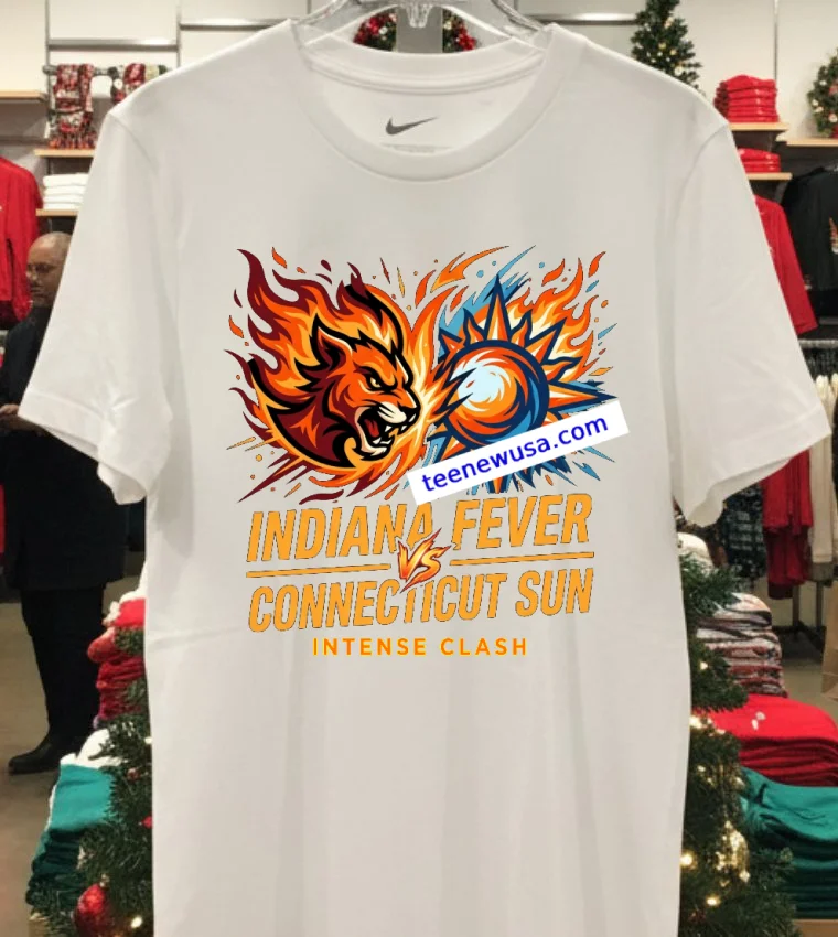 Indiana Fever Vs Connecticut Sun At Gainbridge Fieldhouse Wnba Sport T Shirt - white-t-shirt Indiana Fever Vs Connecticut Sun At Gainbridge Fieldhouse Wnba Sport T Shirt White T Shirt