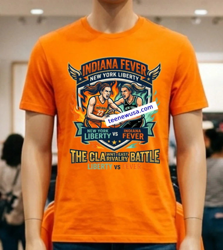 Indiana Fever Vs New York Liberty Wnba Sport T Shirt Orange Shirt