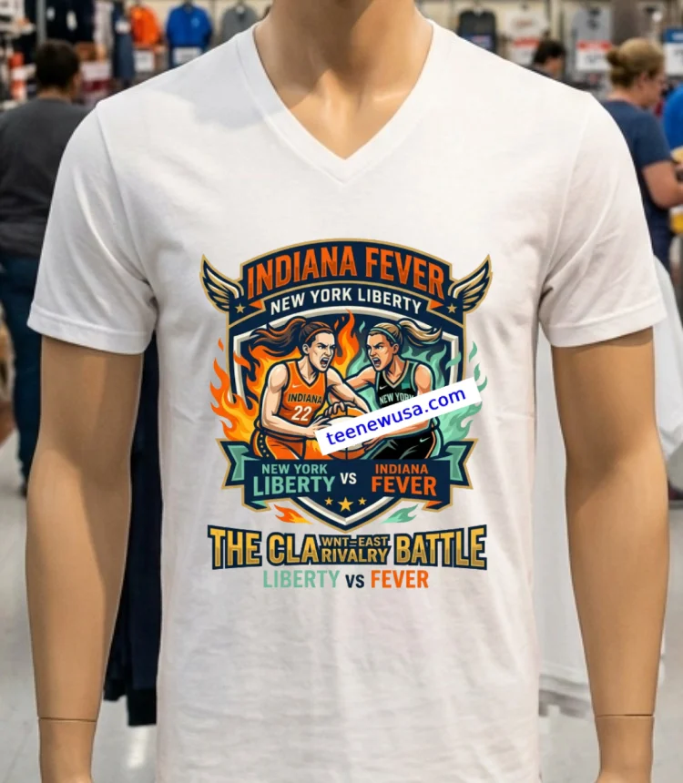 Indiana Fever Vs New York Liberty Wnba Sport T Shirt - white-t-shirt Indiana Fever Vs New York Liberty Wnba Sport T Shirt White T Shirt 3