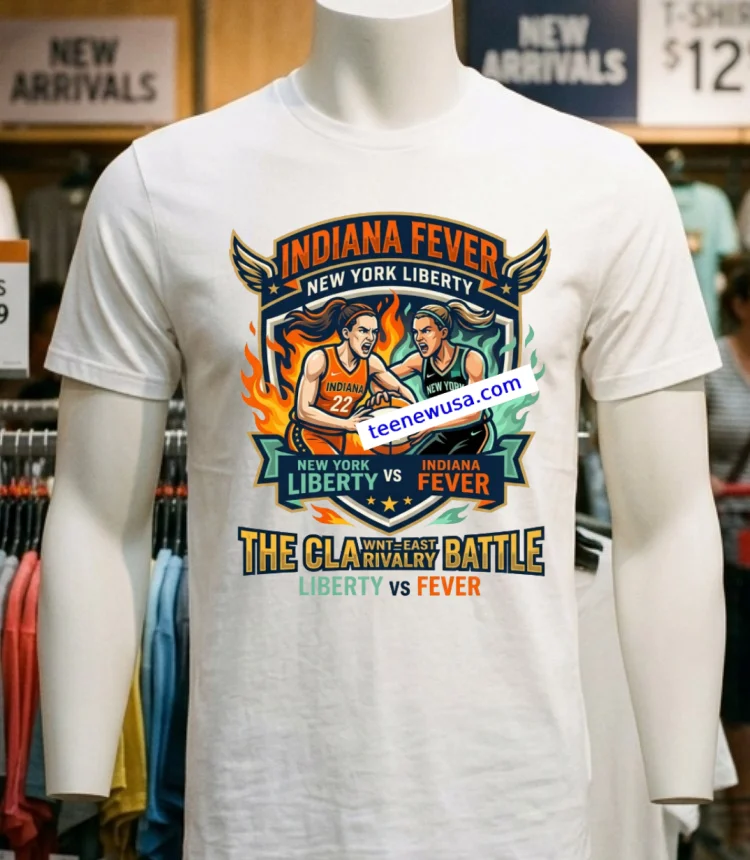 Indiana Fever Vs New York Liberty Wnba Sport T Shirt - white-t-shirt Indiana Fever Vs New York Liberty Wnba Sport T Shirt White T Shirt 4