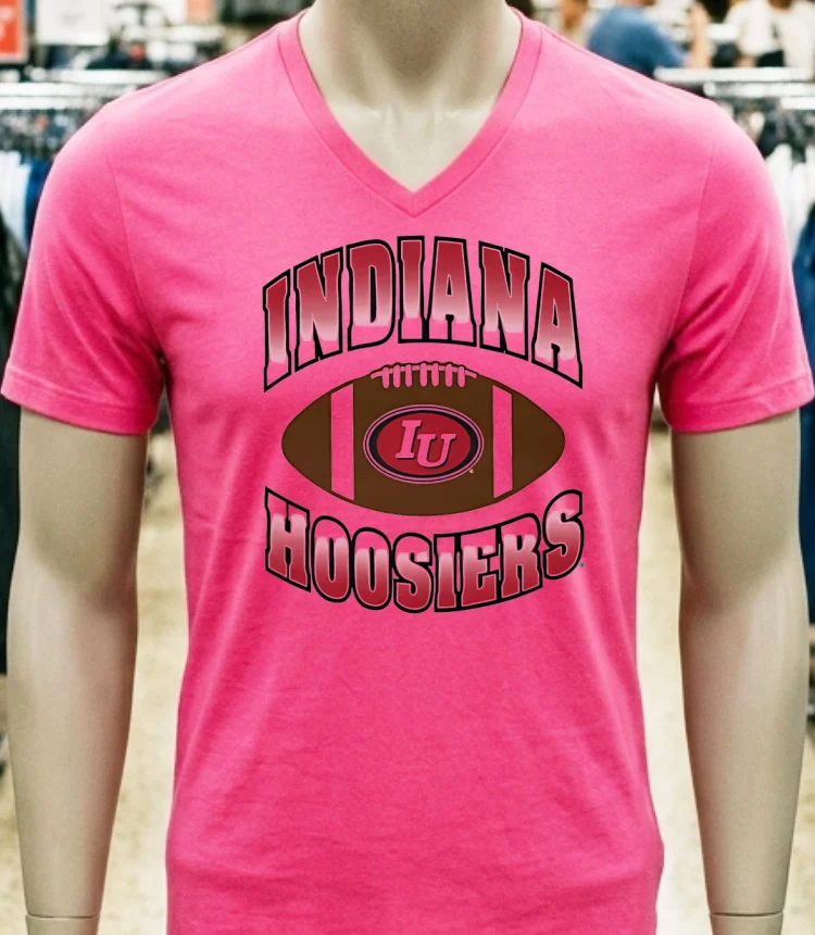 Indiana Hoosiers Football 25 Shirt - pink-t-shirt Indiana Hoosiers Football 25 Shirt Pink T Shirt