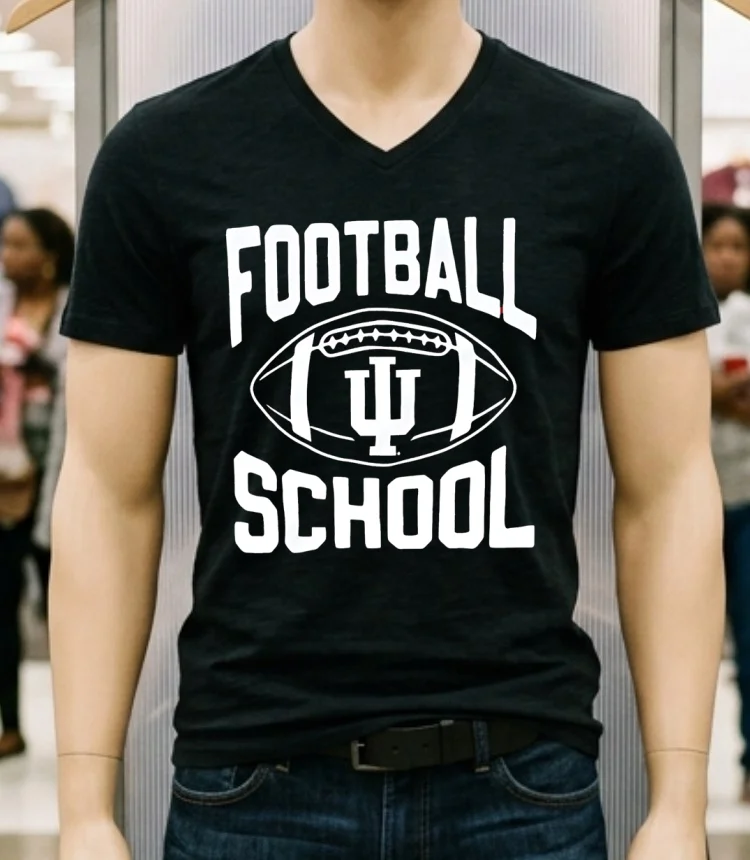 Indiana Is A Football School Shirt Balck Shirt 1