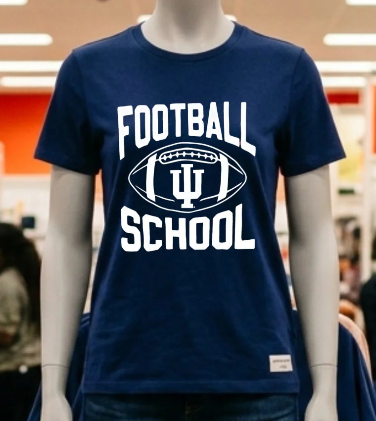 Indiana Is A Football School Shirt - navy-shirt Indiana Is A Football School Shirt Navy Shirt 1