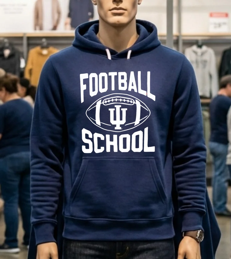 Indiana Is A Football School Shirt - navy-shirt Indiana Is A Football School Shirt Navy Shirt