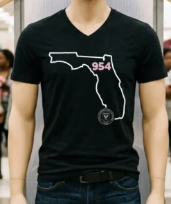 Inter Miami Cf 954 Area Code State Shirt