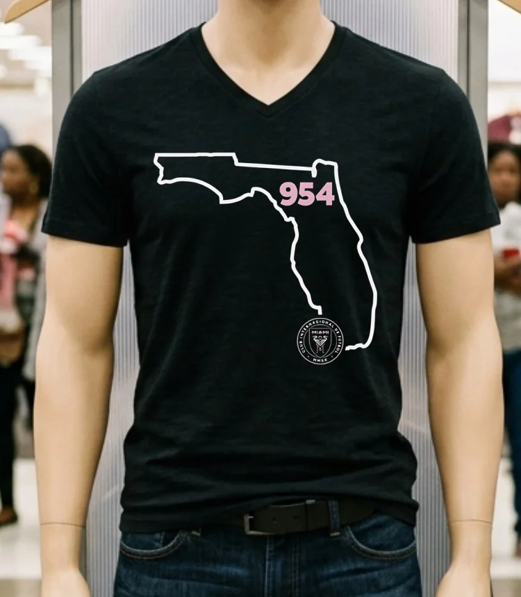 Inter Miami Cf 954 Area Code State Shirt - balck-shirt Inter Miami Cf 954 Area Code State Shirt Balck Shirt 1