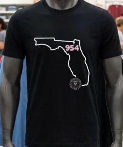 Inter Miami Cf 954 Area Code State Shirt