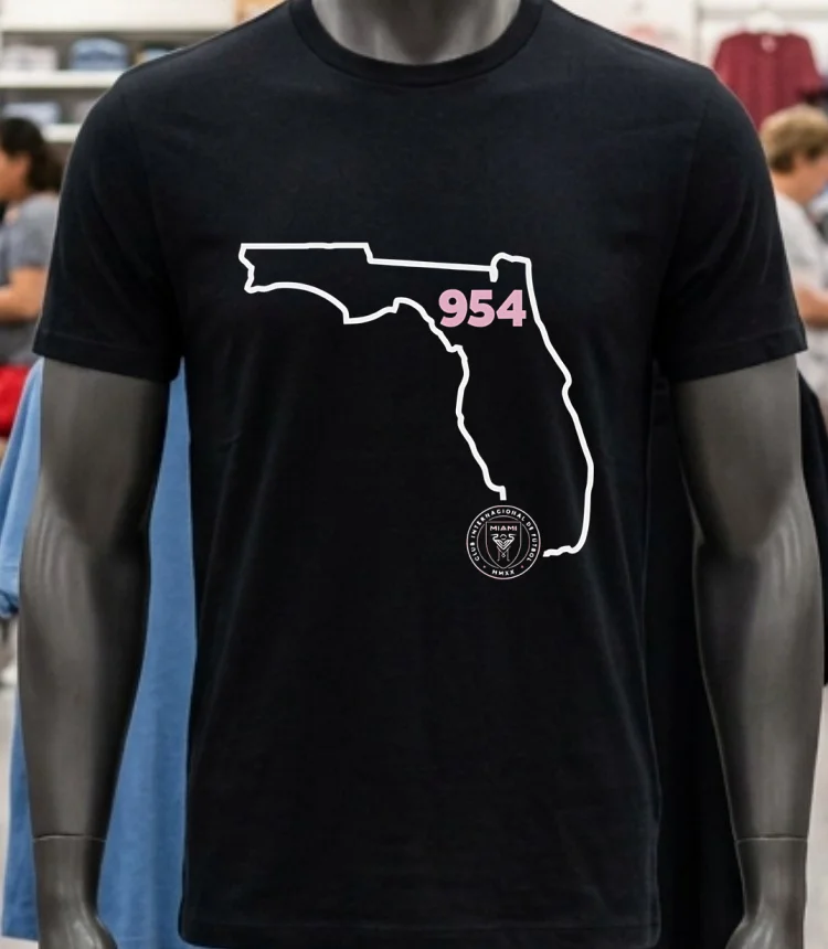 Inter Miami Cf 954 Area Code State Shirt - balck-shirt Inter Miami Cf 954 Area Code State Shirt Balck Shirt 2
