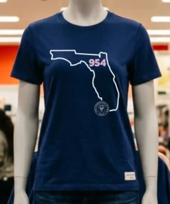 Inter Miami Cf 954 Area Code State Shirt