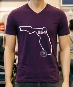 Inter Miami Cf 954 Area Code State Shirt