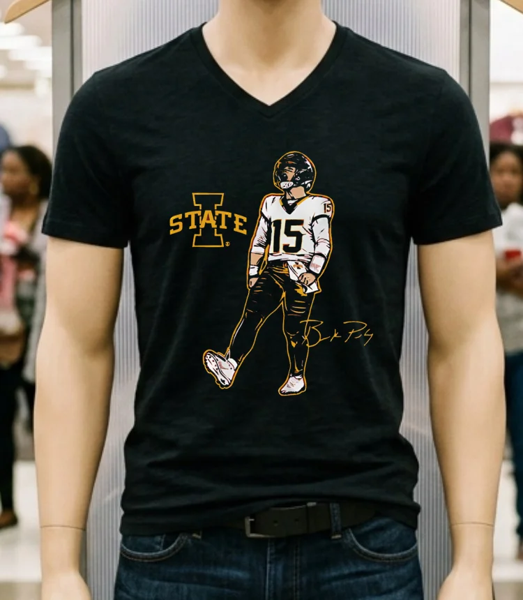 Iowa State Football Brock Purdy Superstar Pose Signature Style Shirt - balck-shirt Iowa State Football Brock Purdy Superstar Pose Signature Style Shirt Balck Shirt 1