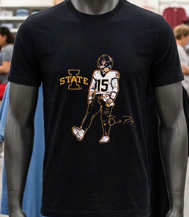 Iowa State Football Brock Purdy Superstar Pose Signature Style Shirt - balck-shirt Iowa State Football Brock Purdy Superstar Pose Signature Style Shirt Balck Shirt 2