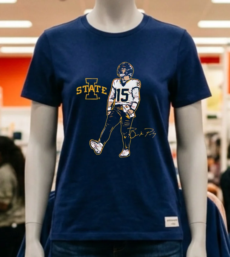 Iowa State Football Brock Purdy Superstar Pose Signature Style Shirt - navy-shirt Iowa State Football Brock Purdy Superstar Pose Signature Style Shirt Navy Shirt 1