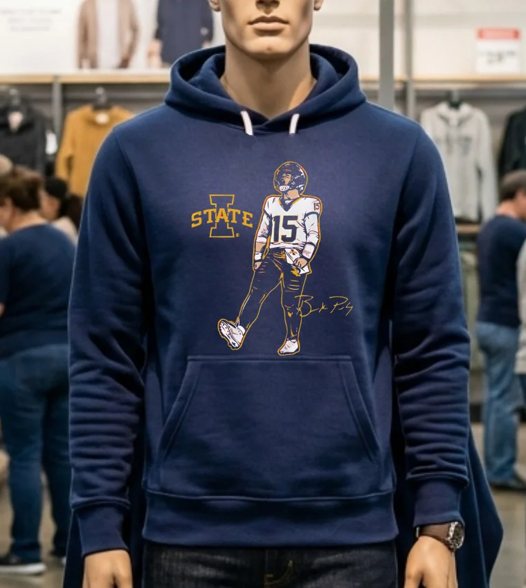 Iowa State Football Brock Purdy Superstar Pose Signature Style Shirt - navy-shirt Iowa State Football Brock Purdy Superstar Pose Signature Style Shirt Navy Shirt