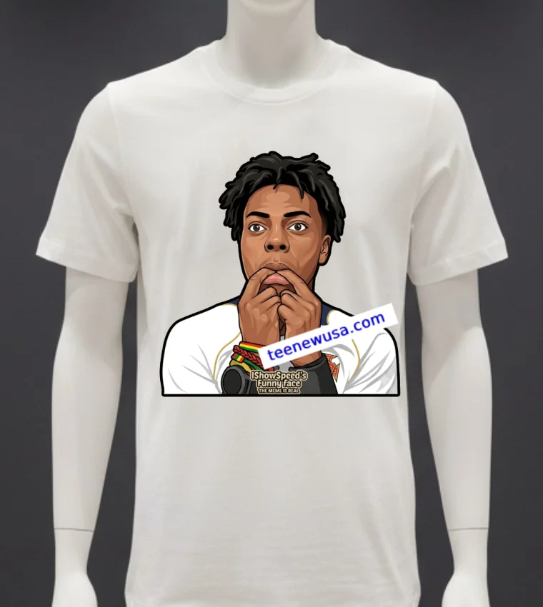 Ishowspeed And Funny Facial Expressions T Shirt - white-t-shirt Ishowspeed And Funny Facial Expressions T Shirt White T Shirt 3