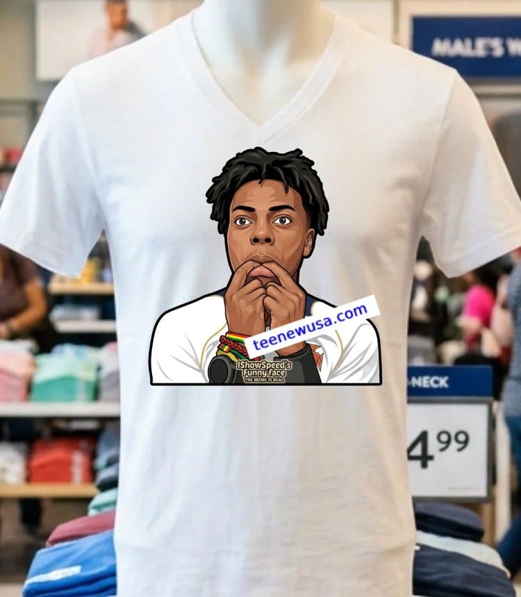 Ishowspeed And Funny Facial Expressions T Shirt - white-t-shirt Ishowspeed And Funny Facial Expressions T Shirt White T Shirt 6