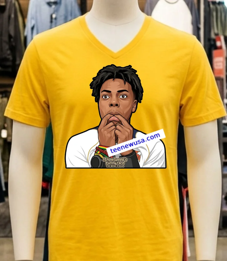 Ishowspeed And Funny Facial Expressions T Shirt - yellow-t-shirt Ishowspeed And Funny Facial Expressions T Shirt Yellow T Shirt