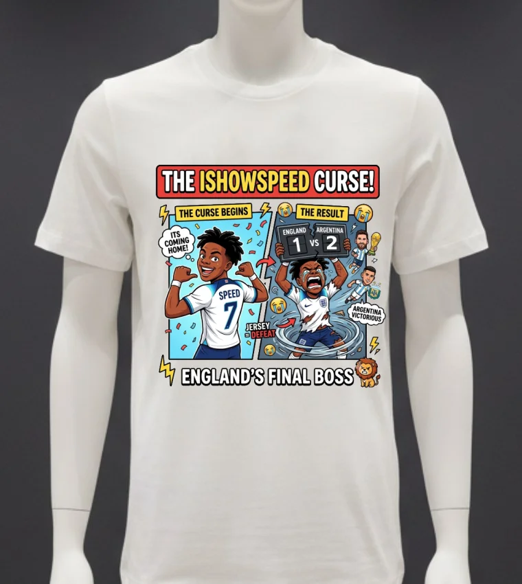 Ishowspeed Wore An England Team T Shirt And England Lost - white-t-shirt Ishowspeed Wore An England Team T Shirt And England Lost White T Shirt 3
