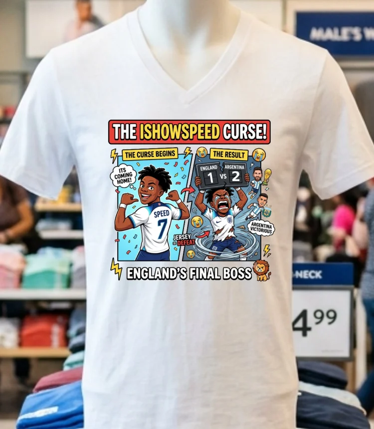 Ishowspeed Wore An England Team T Shirt And England Lost - white-t-shirt Ishowspeed Wore An England Team T Shirt And England Lost White T Shirt 6