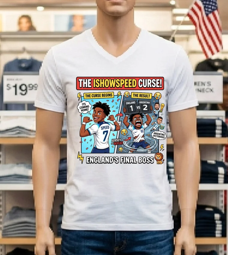 Ishowspeed Wore An England Team T Shirt And England Lost White T Shirt