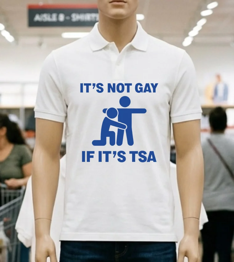 It’s Not Gay If It’s Tsa Shirt - white-t-shirt Its Not Gay If Its Tsa Shirt White T Shirt 2