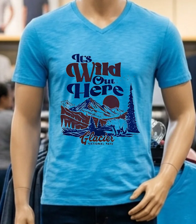 It S Wild Out Here Glacier National Park Shirt - blue-shirt Its Wild Out Here Glacier National Park Shirt Blue Shirt