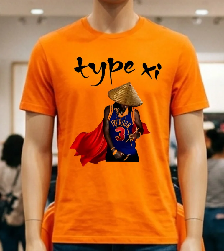 Iverson 3 Type Xi Straw Hat Shirt - orange-shirt Iverson 3 Type Xi Straw Hat Shirt Orange Shirt