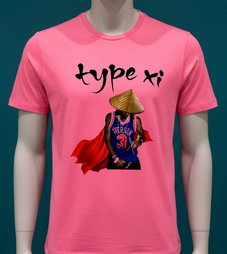 Iverson 3 Type Xi Straw Hat Shirt - pink-t-shirt Iverson 3 Type Xi Straw Hat Shirt Pink T Shirt
