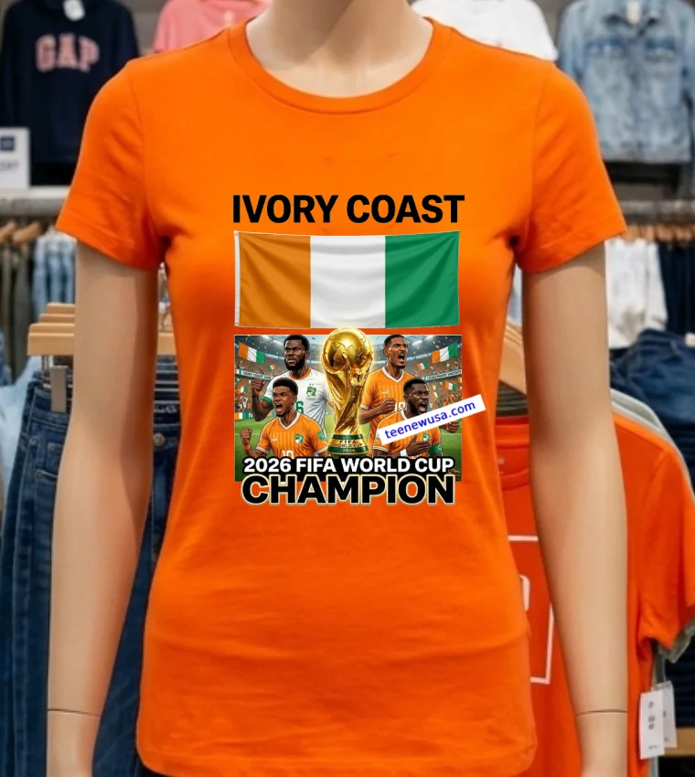 Ivory Coast National Football World Cup 2026 T Shirt Orange Shirt 1