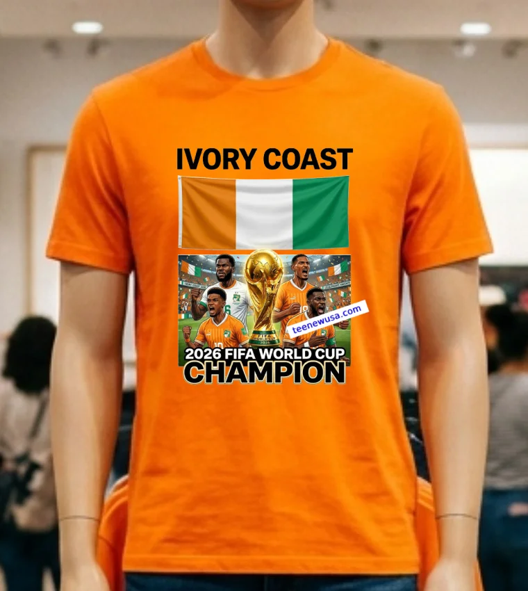 Ivory Coast National Football World Cup 2026 T Shirt Orange Shirt