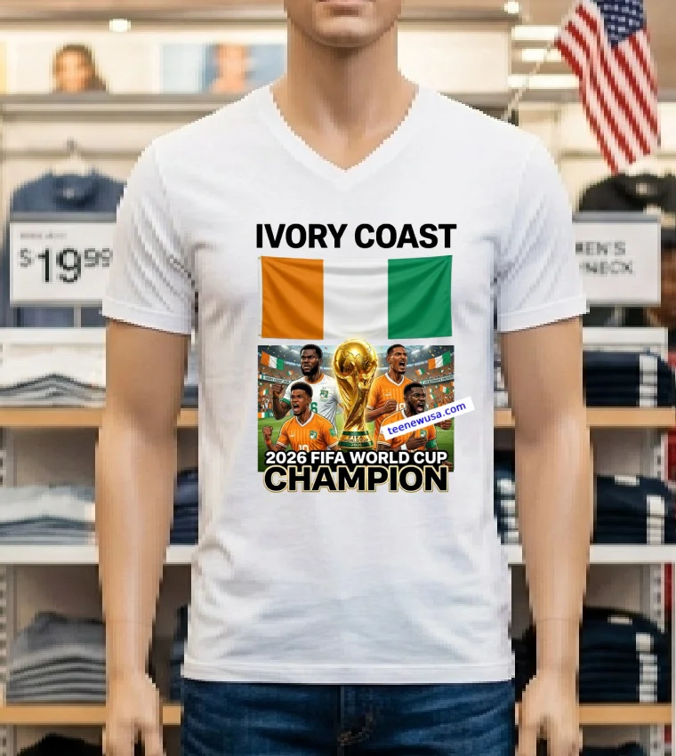 Ivory Coast National Football World Cup 2026 T Shirt - white-t-shirt Ivory Coast National Football World Cup 2026 T Shirt White T Shirt