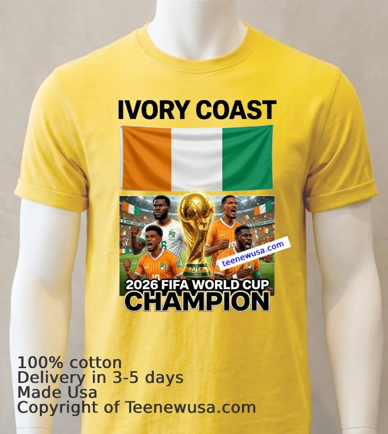 Ivory Coast National Football World Cup 2026 T Shirt - yellow-t-shirt Ivory Coast National Football World Cup 2026 T Shirt Yellow T Shirt