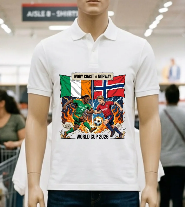 Ivory Coast Vs Norway World Cup 2026 T Shirt White T Shirt 1