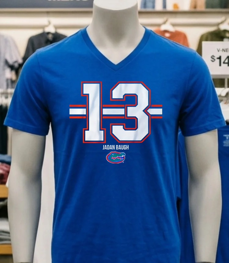 Jadan Baugh 13 Stripe Florida Gators Shirt - navy-shirt Jadan Baugh 13 Stripe Florida Gators Shirt Navy Shirt 1