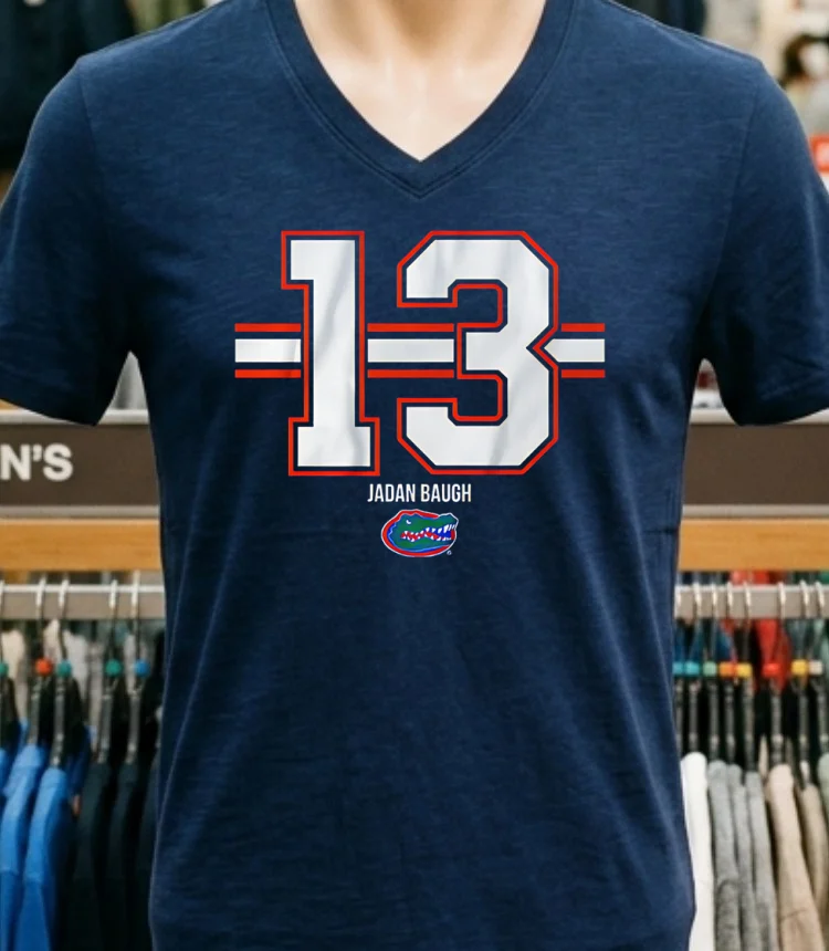 Jadan Baugh 13 Stripe Florida Gators Shirt - navy-shirt Jadan Baugh 13 Stripe Florida Gators Shirt Navy Shirt